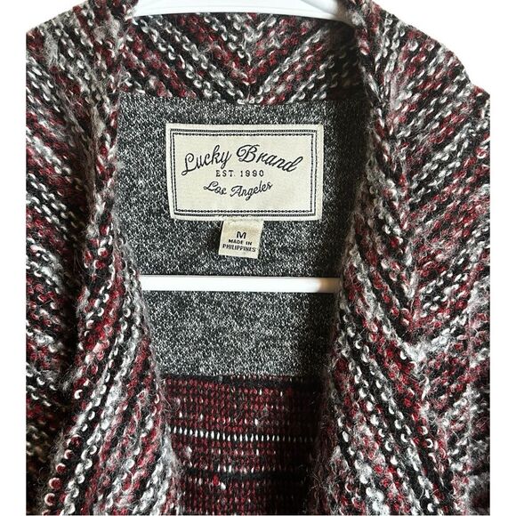 Lucky brand open front Wool blend cardigan with functional pockets size medium - Picture 4 of 8